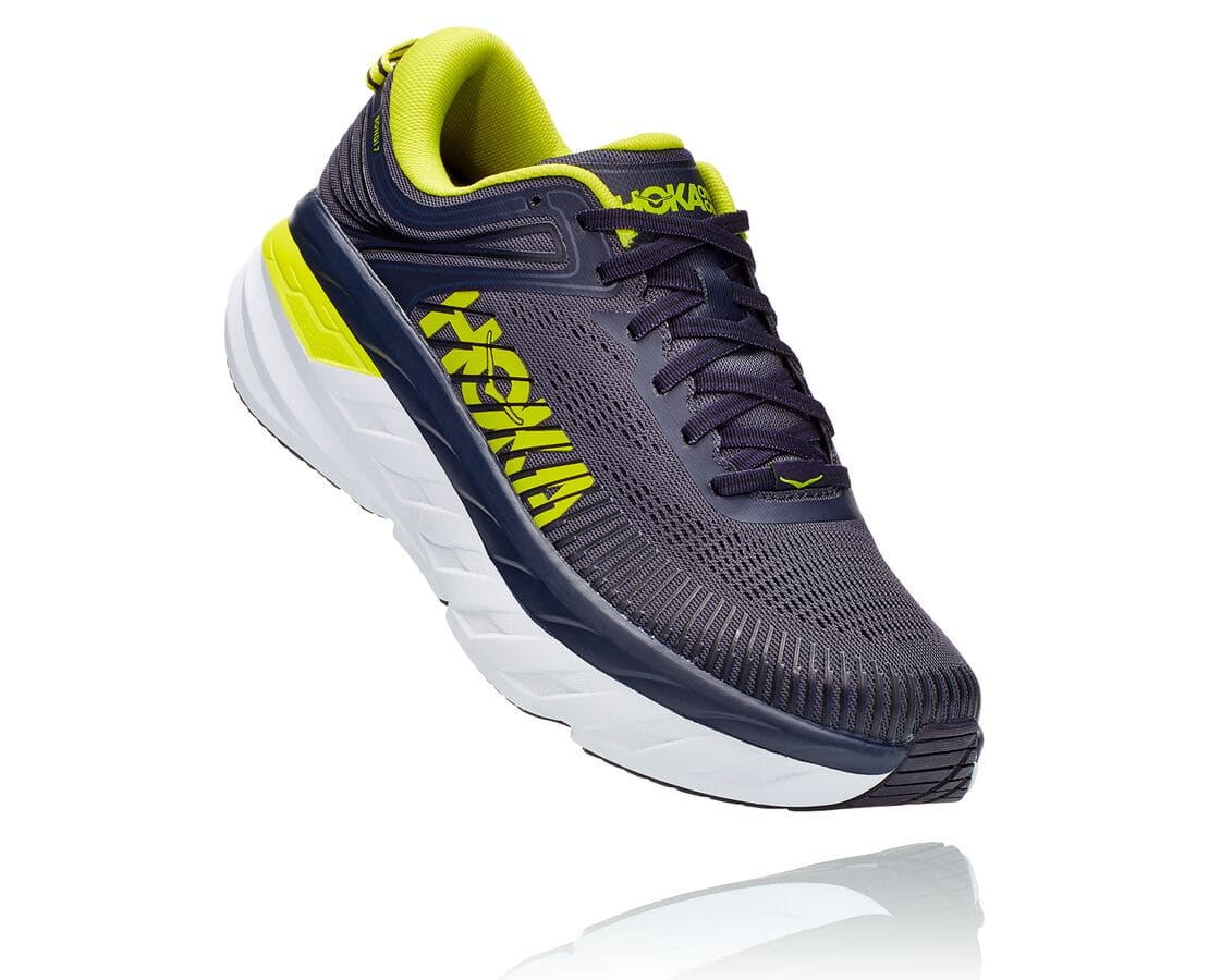 Hoka One One Bondi 7 South Africa - Mens Wide Running Shoes - Grey / Deep,VLQCH-7538